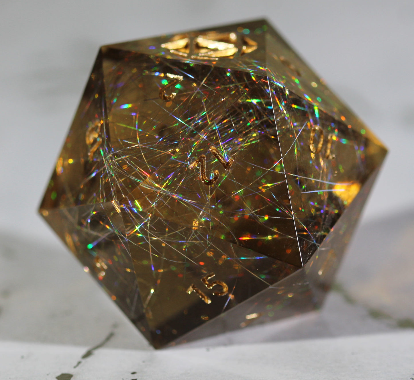 Latticed Quartz (Jumbo d20: 40mm)